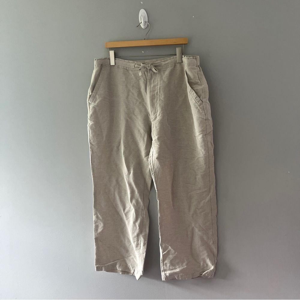 Cubavera High Rose Linen Pants Relaxed Fit Straight Leg Size XL